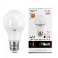 Лампа А60 7W 2700K Е27 Gauss 