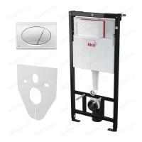 Инсталляция ALCAPLAST SET 3 в 1 АМ101/1120+М71 кнопка хром  