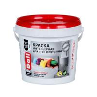 Краска акрил. интерьер-стены-потолки 0,9л база А Белоснеж.DALI