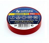 Изолента Safeline 15*10 красный 10/250