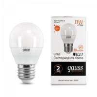 Лампа Gauss LED elementary Clobe 8W E27 2700K 