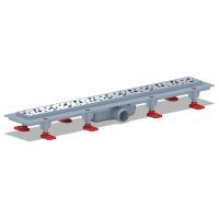 Трап линейный пласт 650*62 вып 40мм, глянец "Бриз" АНИ пласт TL1365G