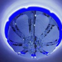 55062/400 CR Люстра 4*40w Е14 d400 Led-Wt+Blue хром ПДУ