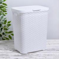 Корзина для белья РОТАНГ 40л белая