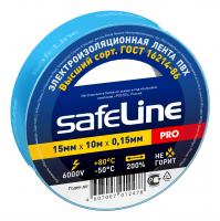 Изолента Safeline 15*10 синий 10/250