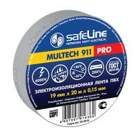 Изолента Safeline 15*10 серо-стальной 10/250