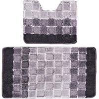 Коврик для в/к BANYOLIN SILVER из 2-шт.50*80 серый