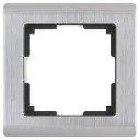 Рамка на 1 пост WL-Frame-01 Metallic (глянц. никель, металл)