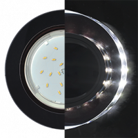 Св-к Ecola GX53 Н4 LD5310 круг подсв. 4К черн. хром/черный 38*126 SP53RNECH