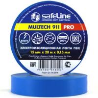 Изолента Safeline 15*20 синий 10/200