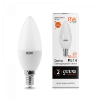 Лампа Gauss LED elementary Candle 8W E14  2700K 