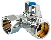 Кран 3-прох шар 1/2-3/4-1/2 г/ш/ш Valtec  VT.256.N.04  д/стир.   -   12/1