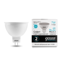 Лампа 7W 4100K MR16 Gauss LED Elementary