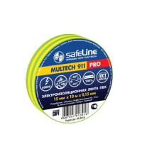 Изолента Safeline 15*10 желто-зелен 10/250