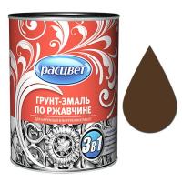 Грунт-эмаль по ржавчине алкид.1,9кг Шоколадная РАСЦВЕТ