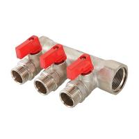 Коллектор 1*1/2 ш с отсек. кранами  (3 вых)  VALTEC VTc580 N0603   -  41/17
