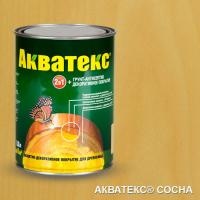 Защитное текстурное покрытие древесины (Сосна) 0,8л "Акватекс"