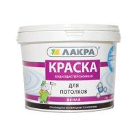 Краска в/д д/потолков Белый 3кг база А Лакра