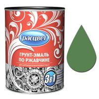 Грунт-эмаль по ржавчине алкид.0,9кг Зеленая РАСЦВЕТ