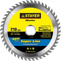 Диск пильный по дереву 210*30мм  48Т STAYER MASTER  "SUPER-Line"