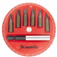 Набор бит, магн адаптер д/бит, 7 предм., MATRIX