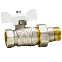 Кран американка шар 3/4" баб Белая LD 10/10