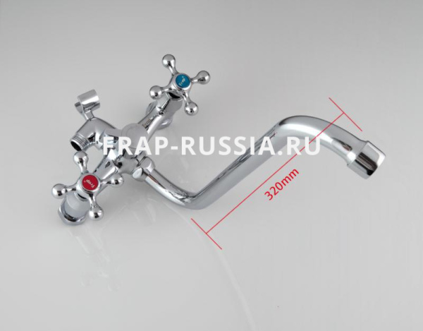 Смеситель д/ванны и умыв. 1/2 кер 2208-2F FRAP картр. перекл.