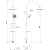 Душевой гарнитур Lemark LM8801С Тропический дождь + лейка 5 поз